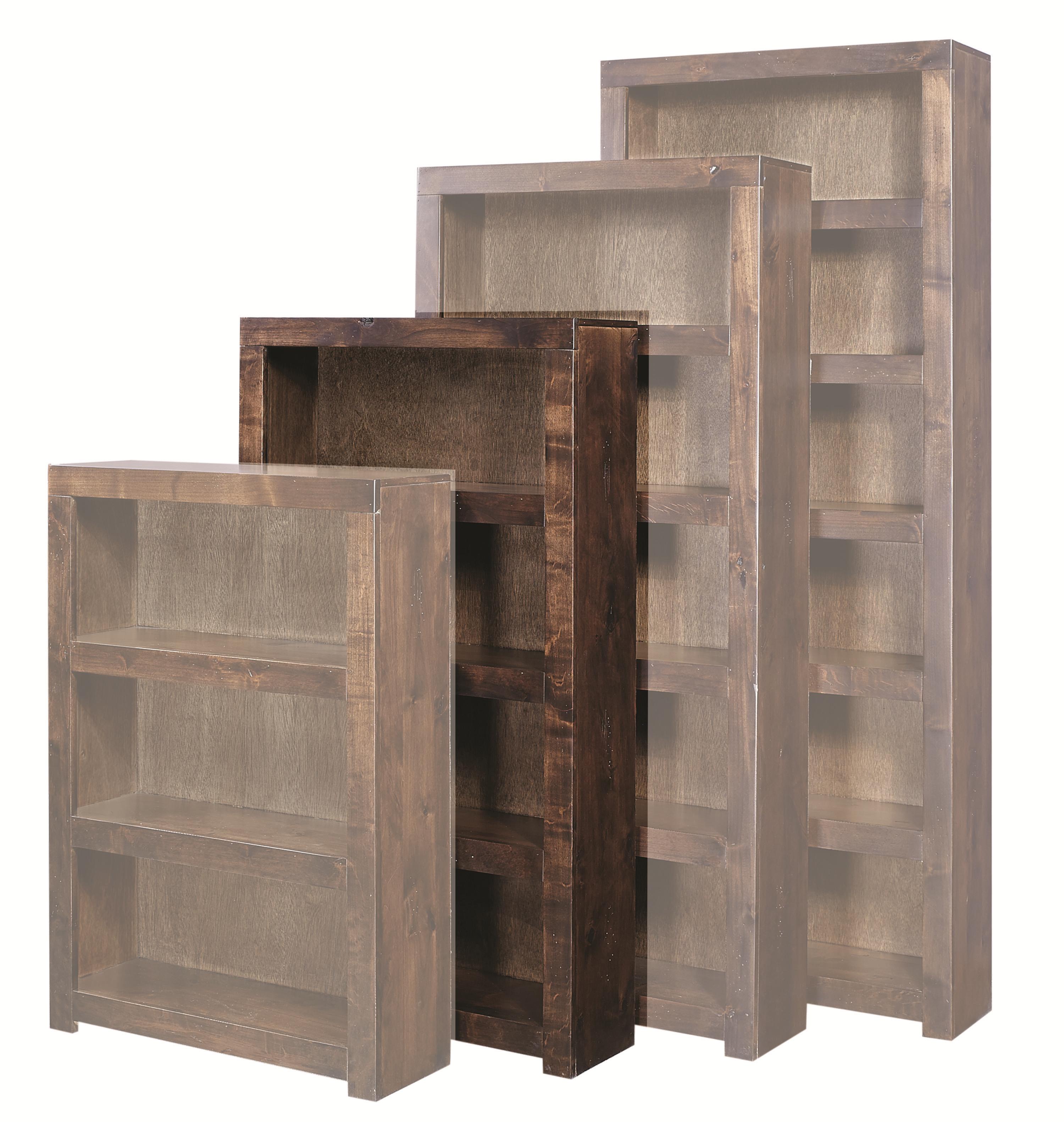 Birch Home Contemporary Driftwood 60 Inch Bookcase with 3 Shelves